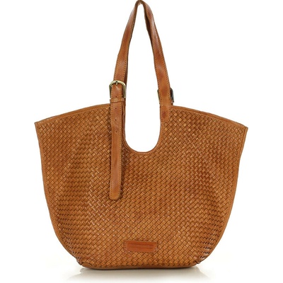 Mazzini Marco dámska kabelka typu hobo bag z prírodnej kože camel vs127b