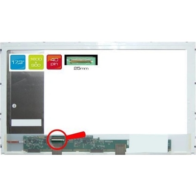 LCD displej display Asus X75VD-TY205H 17.3" WXGA++ HD+ 1600x900 LED lesklý povrch