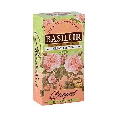 Basilur Aromatizovaný zelený čaj Bouquet Cream Fantasy porcovaný bez přeb25 sáčků