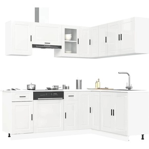 vidaXL Комплект кухненски шкафове от 11 части Porto, инженерно дърво (3314963)
