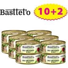 Basttet'o Original Hovädzie mäso so srdcom v želé pre mačky 12 x 85 g