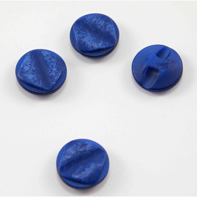 Gombík so spodným prišitím - modrá - priemer 1,5 cm