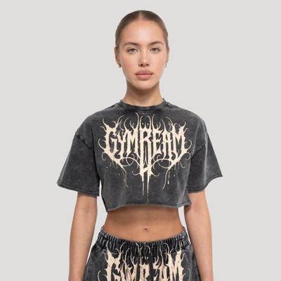 GymBeam Дамска къса тениска Abyss Charcoal M