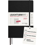 Leuchtturm1917 weekly calendar 2027 medium (A5) with notebook - black - January-December 2027 - 400376 (400376)