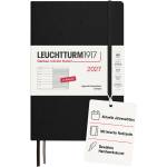 Leuchtturm1917 weekly calendar 2027 medium (A5) with notebook, lined - French appointment planner, black, hardcover, January-December 2027, weekly overview on the left + note page on the right - 400376 (400376)