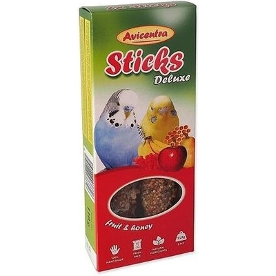Avicentra Sticks Deluxe tyčinky pro andulky ovocie a med 110 g