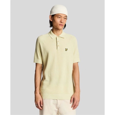 Lyle and Scott Блуза с яка Lyle and Scott Linen Blend Knitted Polo Shirt - Beige