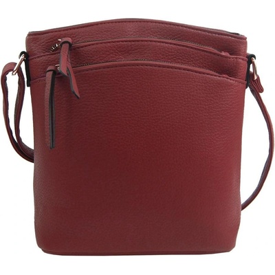Dámská crossbody kabelka se zlatými doplňky Červená