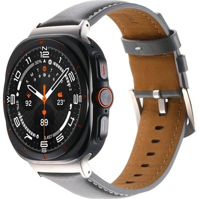 VSECHNONAMOBIL 86937 LEATHER Kožený řemínek pro Samsung Galaxy Watch Ultra / Watch Ultra 2025 šedý
