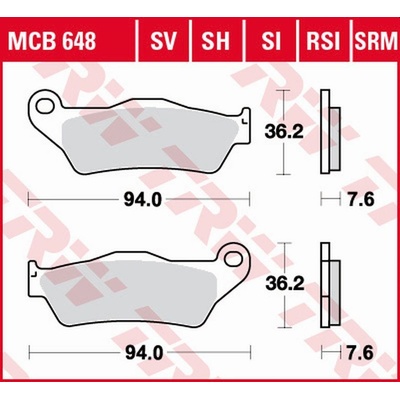 TRW ZF brzdové destičky KH181 sintrované APRILIA RX 125 00-13, BMW G 450X 08-11, KTM EXC 125 90-16, SX 250 96-, EXC-F 350 11-, EXC 450 03-16, LC4 620 94-01, LC8 950/990 ADV/SMR 02-13, YAMAHA TT 600E/R – Hledejceny.cz