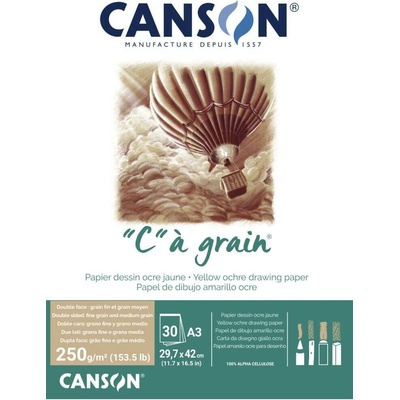 Canson "C" A' GRAIN lepený 250g, A3 30l OKR