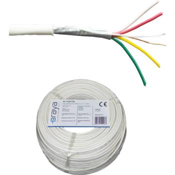 eRaya Кабел за аларма eRaya AL10422-100 4 екранирани проводника интегрална мед 100m (AL10422-100)