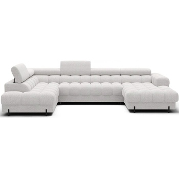 Eltap Кремав разтегателен ъглов диван от букле (ляв ъгъл U форма) Feraria - ELTAP (CO-FERA-LT-01ROY)