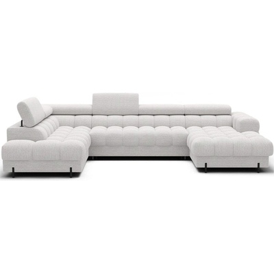 Eltap Кремав разтегателен ъглов диван от букле (ляв ъгъл U форма) Feraria - ELTAP (CO-FERA-LT-01ROY)