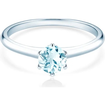 Image 1 of SAVICKI Годежен пръстен The Journey: бяло злато, аквамарин