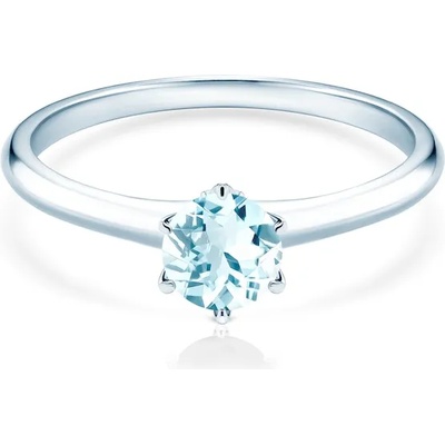 SAVICKI Годежен пръстен The Journey: бяло злато, аквамарин