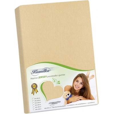 Bellatex jersey prostěradlo světle béžové 120x200