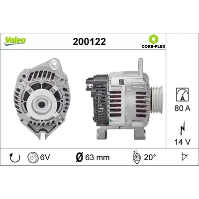VALEO Alternátor VALEO CORE-FLEX VA 200122