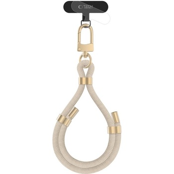 Tech-Protect Универсален ремък за китка от Tech-Protect C4S Rope Wrist Сtrap - Бежов / Златист (5906302312757)
