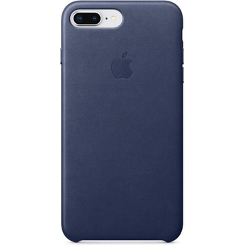 Apple iPhone Leather Case - оригинален кожен кейс (естествена кожа) за iPhone 8 Plus, iPhone 7 Plus (тъмносин)