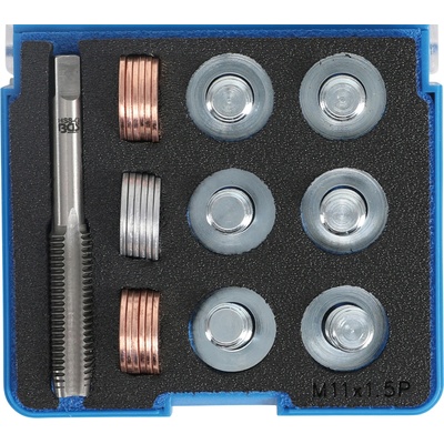 Sada na opravu závitů olejových van M11x1,5 mm, 25 dílů - BGS 153