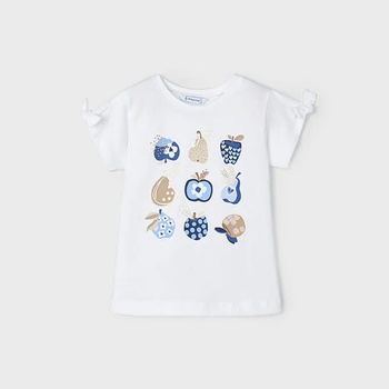 Image 1 of MAYORAL Тениска къс ръкав плодове бяло и синьо за мини момиче Mayoral