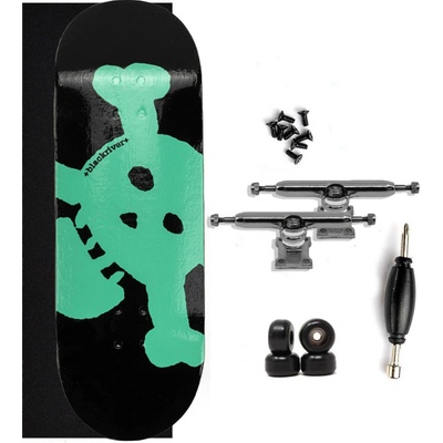 Blackriver Fingerboard Starter Set X-Wide 33,3 5PLY New Skull Neon Turq