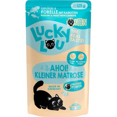 Lucky Lou Kitten 16 x hydinové a pstruh 125 g