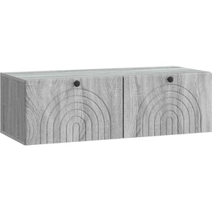 vidaXL Стенно монтиран ТВ шкаф Сива сонома 99 x 41 x 30 см (898191)