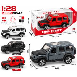  Метален джип Mercedes G-Wagon 1: 28 с отварящи се врати и pull-back механизъм 2808-1