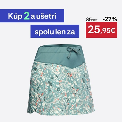 Quechua turistická šortková sukňa NH500 zelená