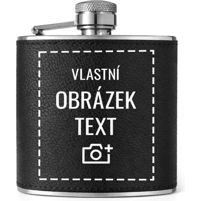 Canvas Placatka Bezvatriko.czKožená placatka s vlastním gravírováním Černá 177 ml