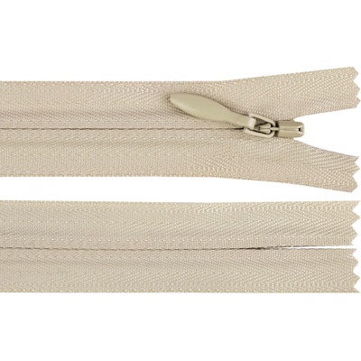 Prima-obchod Spirálový zip skrytý YKK No 4 délka 60 cm, barva 572 béžová nejsv.