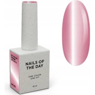 NAILSOFTHEDAY Korean cat eye 11 - růžový hybridní lak "kočičí oko", 10 ml