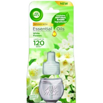 Air Wick Essential Oils Tekutá náplň do elektrického prístroja biele kvety 19 ml