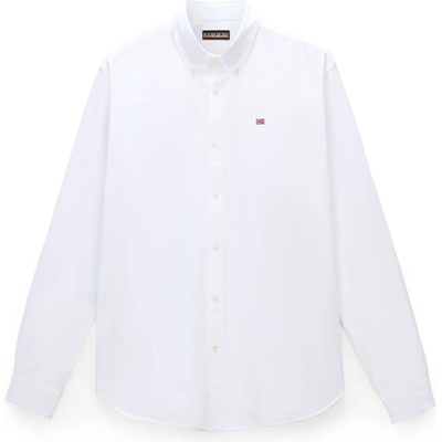 Napapijri Мъжка риза с копчета Napapijri G-Terra L/S Shirt - Bright White (033-2817-0111)