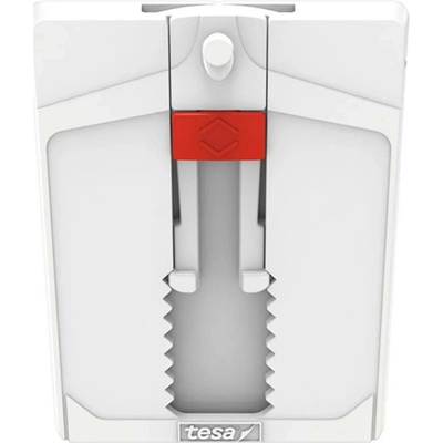 tesa® Nastavitelný nalepovací hřebík na dlaždice a kov 4kg, bílý, 2 háčky + 6 proužků