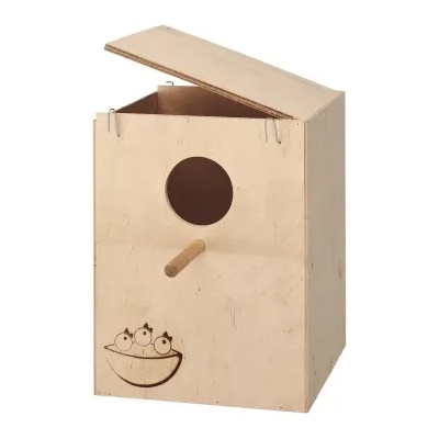 Ferplast Nido Large - Дървена къщичка гнездилка за птици, 25 / 17 / 17 см