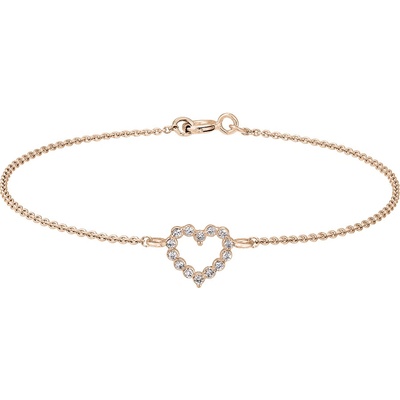 Tiami z růžového zlata Little Heart s diamanty BLHP20030