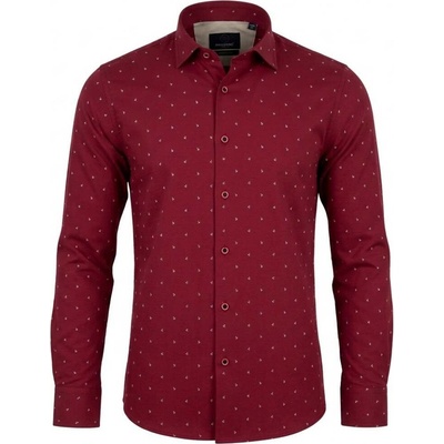 Massaro pánská košile regular fit 81037REGUK_03 bordó