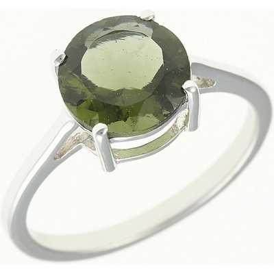 My Moldavite Stříbrný prsten s vltavínem 109