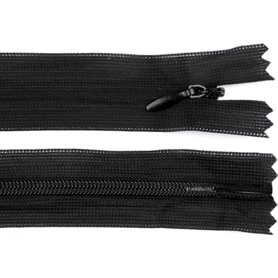 Stoklasa Spirálový zip skrytý No 3 délka 65 cm dederon Balení: 1 ks, Varianta: 332 černá 332 černá