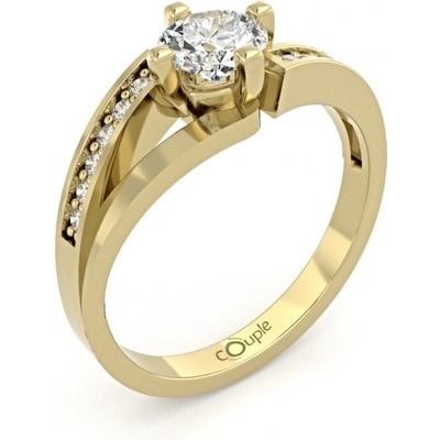 Couple prsten Tilde žluté zlato se zirkony 585 66 1 0277.0Z00.0.53.001
