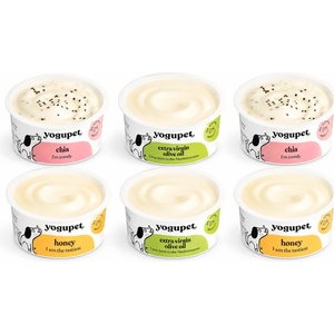 yogupet Класически микс йогурти за кучета Yogupet - 6x110 гр (Мед, Чия и Зехтин)
