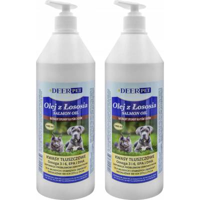 DEER PET Lososový olej pro psy a kočky lisovaný za studena 2000 ml