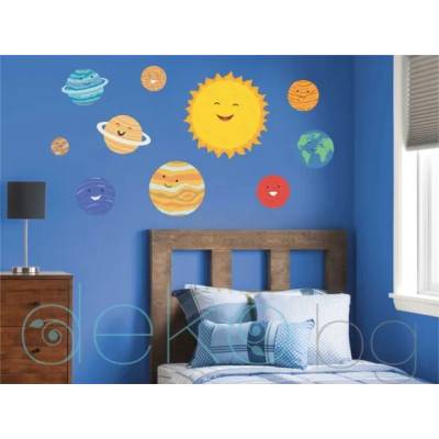 Слънце и планети - комплект стикери за декорация (1526)