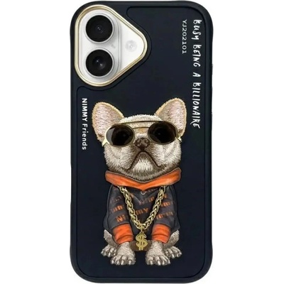 Nimmy Калъф Nimmy Glasses Cool Dog за iPhone 16 - черен (6971080319273)