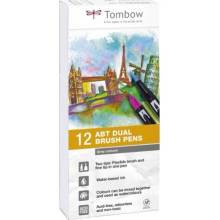 Tombow Dual Brush Pens Grey Colours 12 ks TABT 12P 3