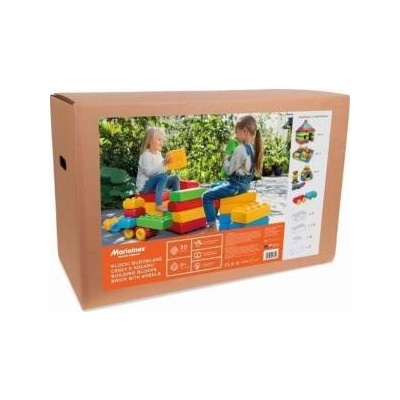 Marioinex Cegly Building Blocks with Wheels 30el