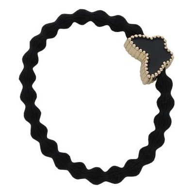 By Eloise London Enamel Gold Butterfly гривна / ластик за коса цвят черен